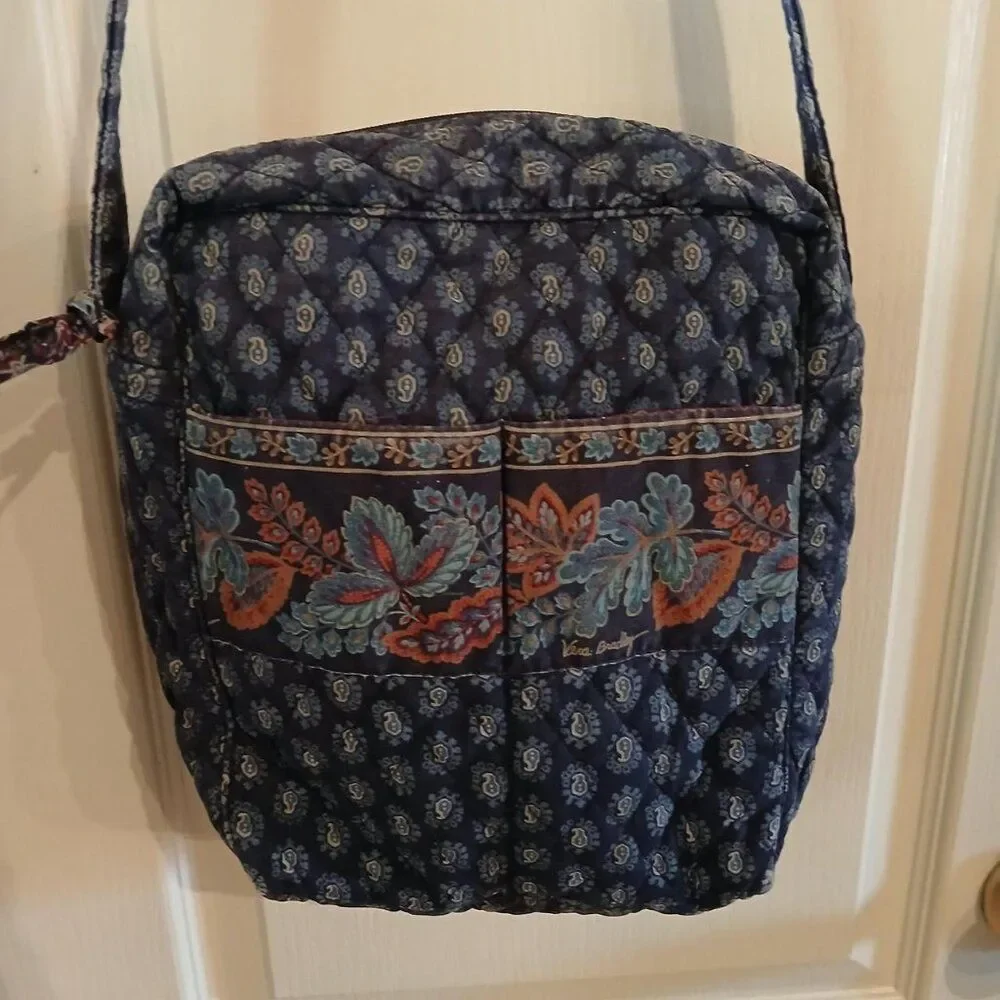 VTG Y2K 98 Vera Bradley Retired Rare Classic Navy Moms Day Out Bag & pouch